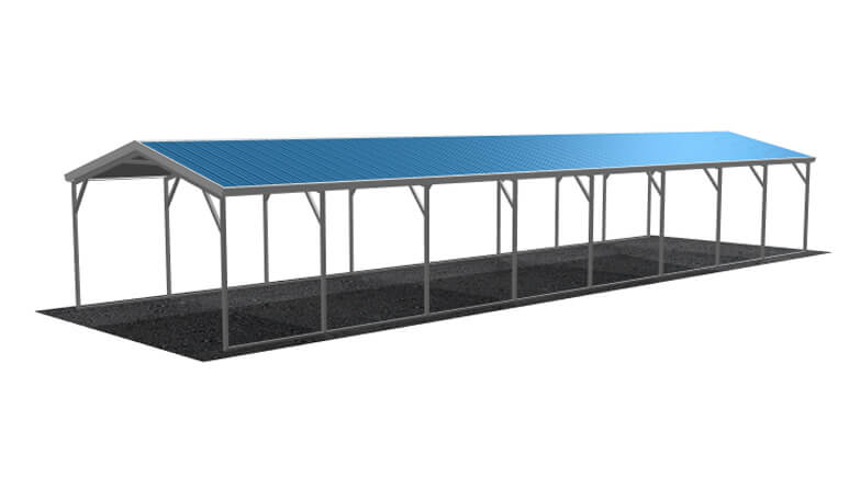 12x41 Vertical Metal Carport Carport Direct