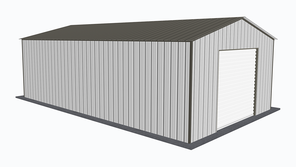 Protect your car, boat, truck, & other vehicles from harsh weather with this 18 feet wide single car enclosed metal garage suitable for 1 car.