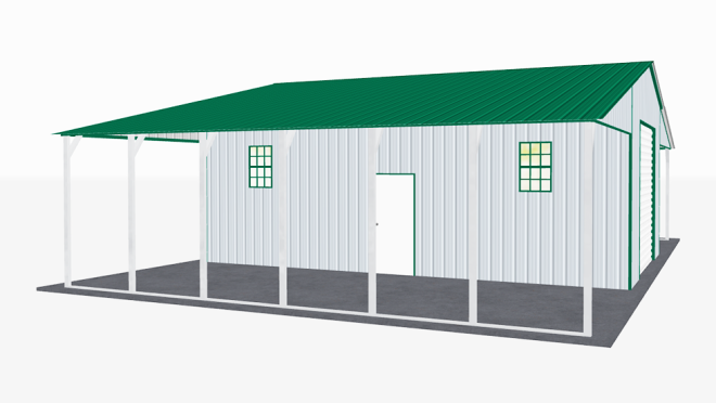 18’-24’ Wide Continuous Roof Barns