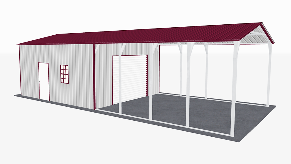 18x41_vertical_roof_utility_carport_left