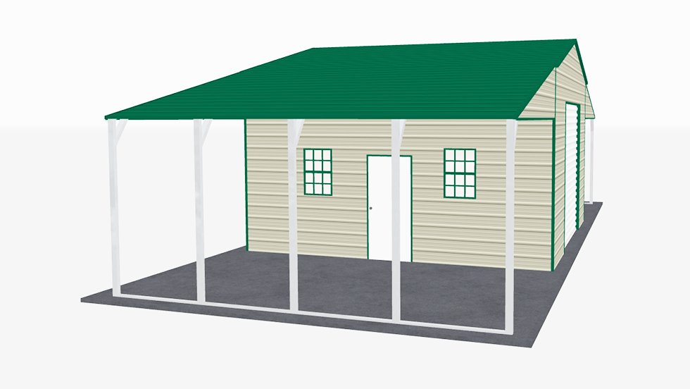 20x21_a-frame_roof_continuous_barns_left