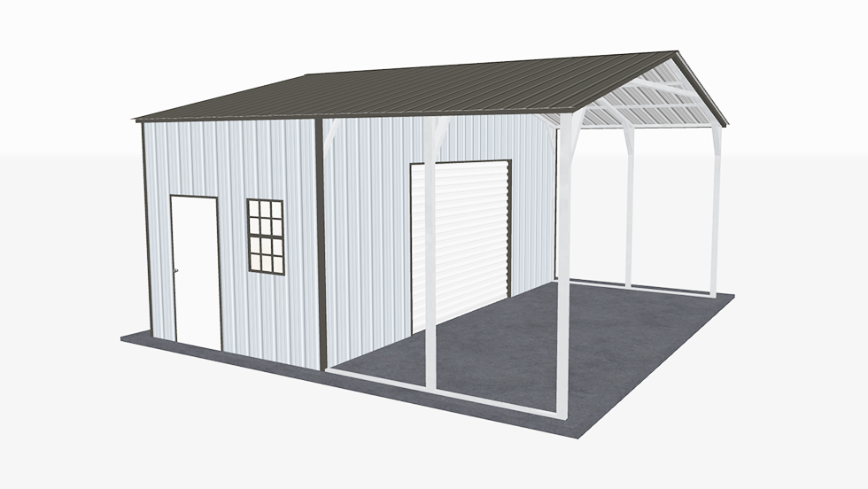 22x21_vertical_roof_utility_carport_front