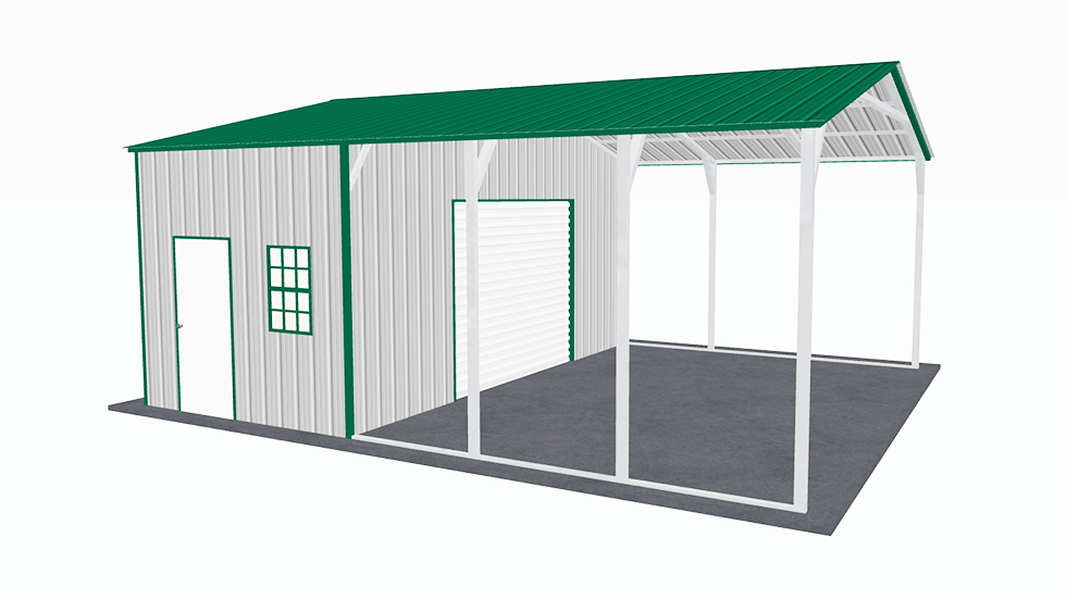 22x26_vertical_roof_utility_carport_front