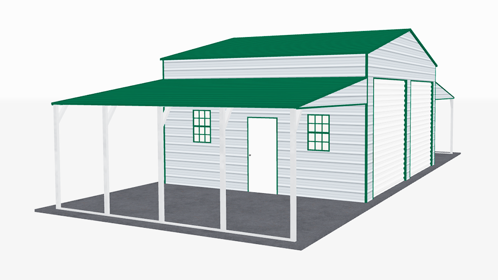 24x21_a-frame_roof_step_down_barns_left