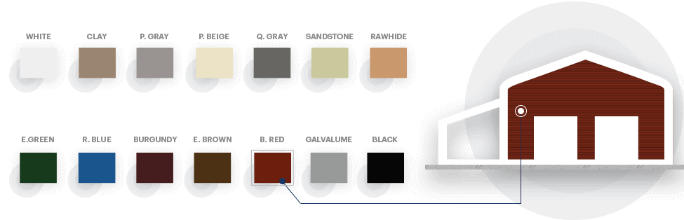18x41 Vertical Roof RV Cover Colors 18x41 Vertical Roof RV Cover Colors