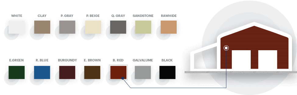 20x21 A-Frame Roof Carport Colors